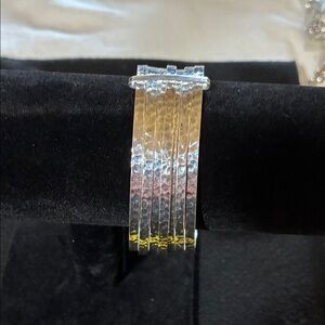 Elegant Sterling Silver Bangle Bracelet Set